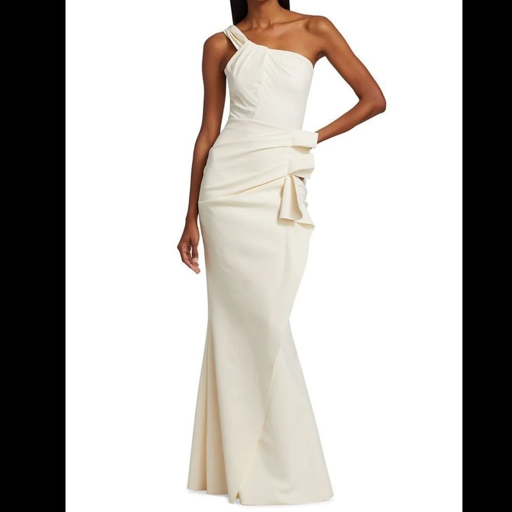 NWT Chiara Boni La Petite Robe Seki One-Shoulder Gown Size 8 $995